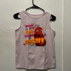 Disney Light Pink Tank Top with Red Panda Graphic